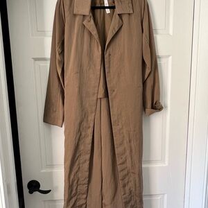 Lululemon Athletica Tan Trench Coat